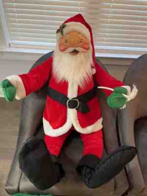 Annalee Dolls 48 â?? Vintage JOLLY Santa with/Pipe and Sack .1975-1983. RARE!!