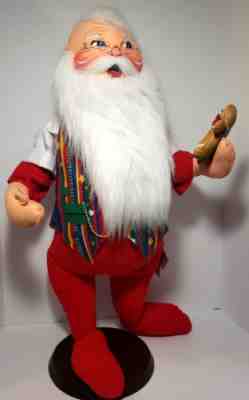 New 30" Annalee Snack Time Santa Claus Doll Christmas Gingerbread Cookie Tags