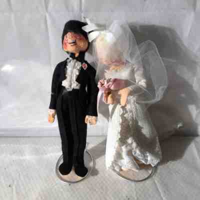 vintage Annalee dolls bride and the groom