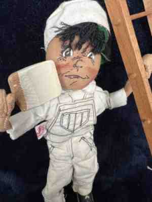 Vintage Annalee Painter Doll with Ladder 1959 10 IN Woven Tag New Hampshire