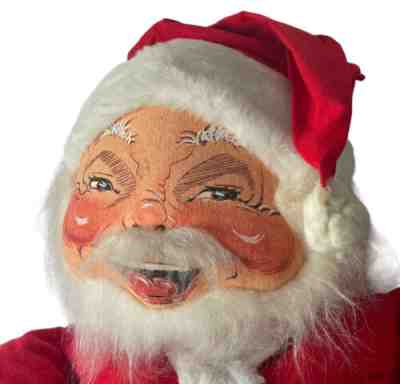 Rare 1975 4' Annalee Mobilitee Doll Cheeky Santa Life-Size Holiday Doll Decor
