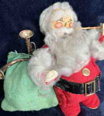 Vintage Annalee Santa Doll Original First Design RARE Bean Nose Linoleum Feet