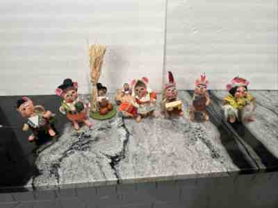 Annalee Thanksgiving Pilgrim Boy Girl Indian 8 pice set