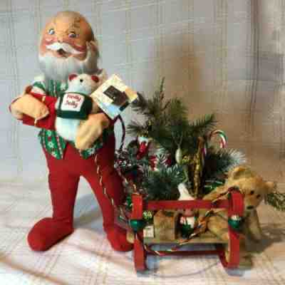 Annalee Santa 18", 1967, used, sleigh, vintage,Â  (2738)