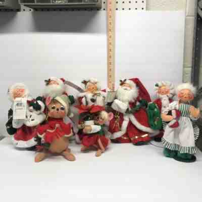 Big Lot of Annalee Christmas Figurines 2004-2013 With Tags
