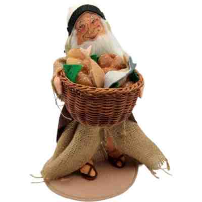 Vintage Annalee Doll 10" Pheasant 1997 Christmas Nativity Bread Loaves & Fish