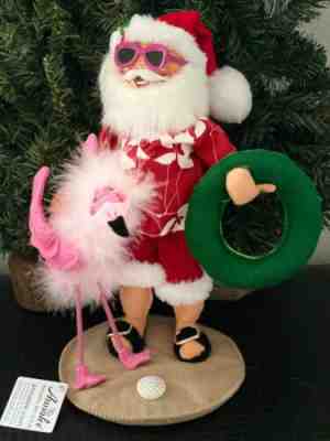 ANNALEE NEW with tag SPECIAL EDITION #411021 SUNNY SANTA & FUZZY PINK FLAMINGOÂ 
