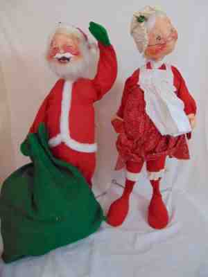 LARGE Annalee Mobilite Mrs Santa Claus Couple 30"