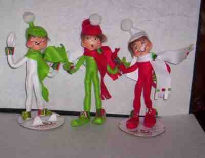 3 ANNALEE DOLL 9" JOLLY LOlli ELF NEW with tags