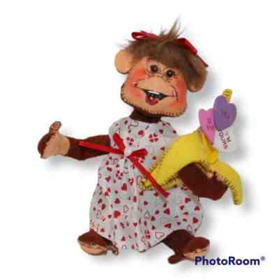 VALENTINES DAY ANNALEE Girl Be Mine MONKEY AROUND Doll 6"-2010 75th Anniversary