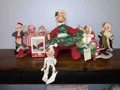 Annalee Dolls Lot Art Decor Christmas Vintage Collection