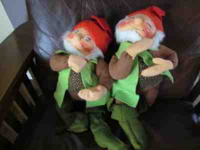 Annalee Mobilitee Gnomes- Set of 2 1979 17" Tall