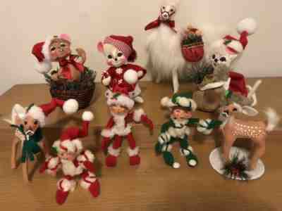 Annalee Christmas Elves, Fawns and Mice - 9 Pcs.