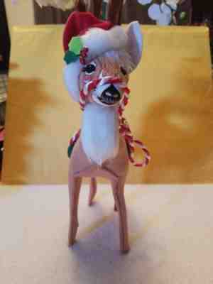 Annalee PEPPERMINT CANDYCANE REINDEER* Christmas Doll 2007