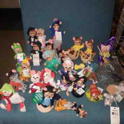 Vintage 26X Annalee Halloween Christmast Valentines Wedding Huge Lot Rare Mouse