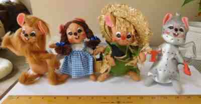 Annalee Wizard of Oz Doll Set 2003 New With tags Dorothy Lion Tin Man Scarecrow