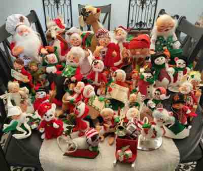 Annalee Christmas dolls-assorted lot