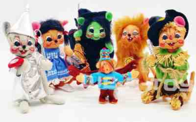 Annalee Mobilitee Dolls Lot of 6 Wizard of Oz Wired Dolls 2008 MINT