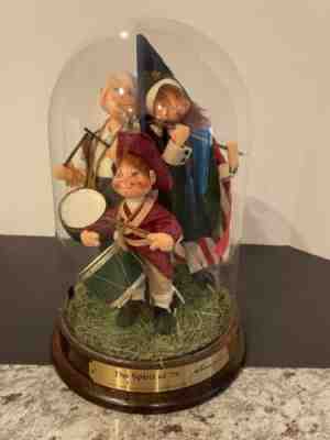 Annalee Spirit of '76 Doll Mobilitee LARGE Glass Dome 1990 Folk Hero Series 1513