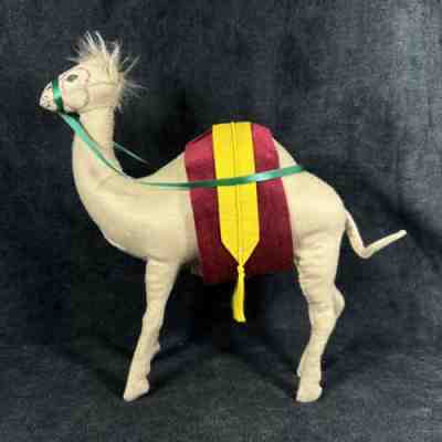 Vtg 1990 Annalee Doll Vintage 12" Nativity Camel Green Reins Burgundy Blanket