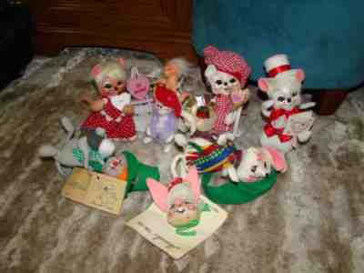 Annalee lot of 12 Holiday Witches, Valentines, Mexican, just a fun lot!