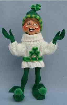 Annalee Elf in Sweater 2017 St. Patrick's Day Mint Condition 150817