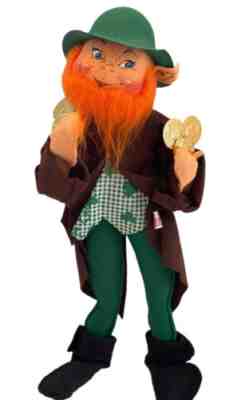 Vintage Annalee Dolls 15â? Leprechaun With Coins Irish St Patrickâ??s Day USA Mint