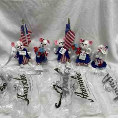 2016 Annalee Patriotic NWT Lot ( 5 ) Pair 6â? Boys / Pair 6â? Girls / 3â? Kitty Cat