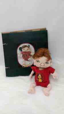 Carl 2019 Disney Goofy, painted soft sculpture mini doll 5", Jan Shakelford OOAK