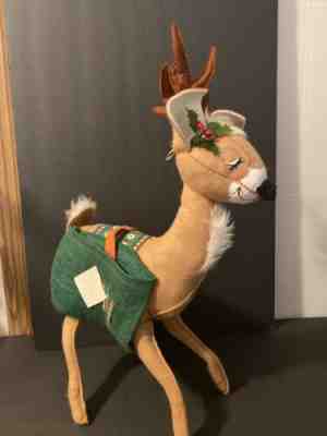 VTG 1978 ANNALEE MOBILITEE 17â? Reindeer Closed Eyes Christmas Doll