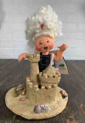 Vintage Annalee 7" Sand Castle Suzy & Base with Tags Beach Girl Doll 2002