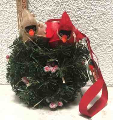 AnnaLee Mobilitee Doll Christmas Kissing Ball W/ Cardinals Lt. Edition SOLD OUT!