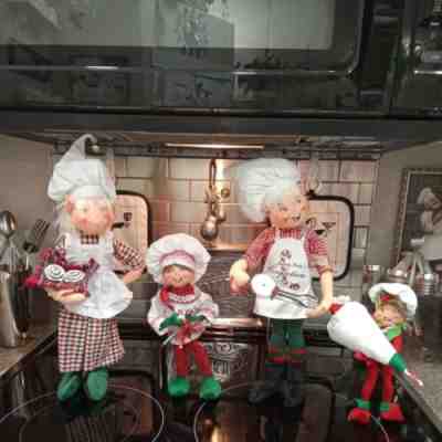 Annalee Elf Bakers. 4 Total, Perfect Condition