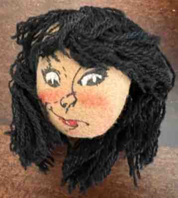 Vintage Annalee Doll Head Prototype 1958 Meredith NH Felt Doll Head 2 1/2 IN