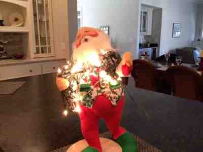 Vintage 1994 Annalee 18" Mobilitee SANTA Wrapped in Christmas Lights #5603