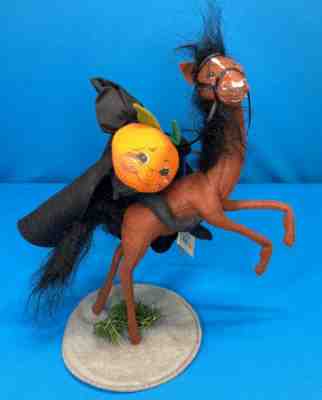 Annalee 1994 Halloween Headless Horseman Doll Riding Horse W Pumpkin #1030 W Tag