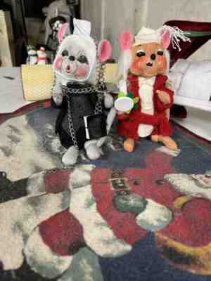 NWT Marley Ghost 2009 Annalee Storybook Mice 6" and Bedtime No Box