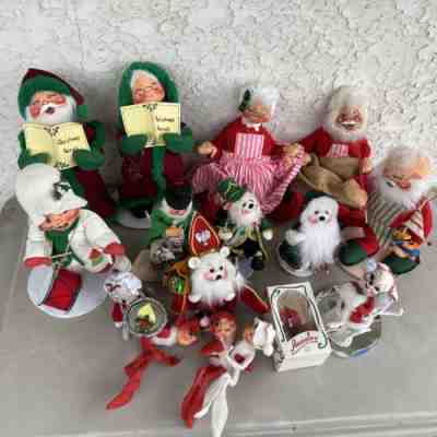 annalee christmas lot 15 Total Santa, Mouse, Saint Patrick, ornament