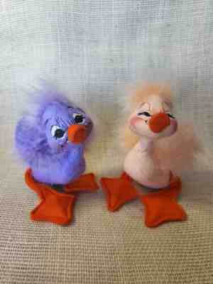 2 Annalee fuzzy Ducks 2005 Mobilitee dolls 6"