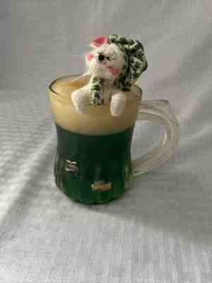Annalee 6â? Irish Hot Tub Mouse Beer Mug St. Patrick's Vintage St. Pattyâ??s Day