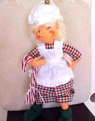 RARE HTF Annalee Christmas 2003 Candy Maker Girl Elf 14" Mint Condition