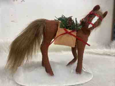 Christmas Annalee Doll 2014 8â? Merrymint Brown Horse, Saddlebags