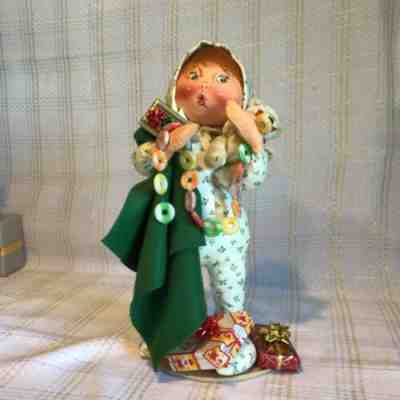 Annalee Christmas P.J. doll, 1989, Used , 14", good conditionÂ  (2963)