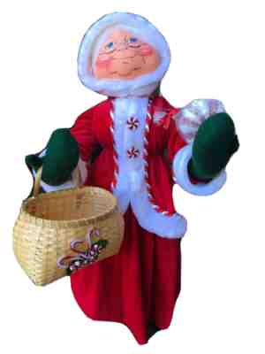 ANNALEE Mobilitee Doll Vintage Christmas Peppermint MRS. CLAUS Large 30' RARE!