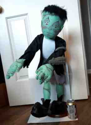 VTG NOS 2002 Large Display Annalee Frankenstein Doll On Stand 30" Halloween Rat
