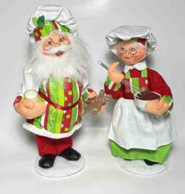 Annalee Mr & Mrs Santa Clause Baker 2012 Gingerbread Cookie Christmas 15â?