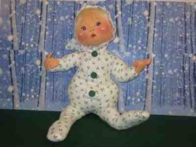 ANNALEE CHRISTMAS 18" CHEER UP BABY IN HOLLY PAJAMAS WITH TAG NEW