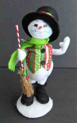 9" Annalee 2015 Christmas Jolly Lolli Snowman #550115 NWT
