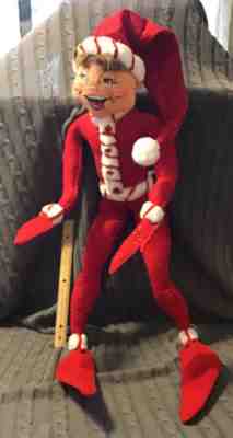 AnnaLee Mobilitee Christmas Doll Vintage Peppermint Twist Elf 30 â?? 2008 RARE