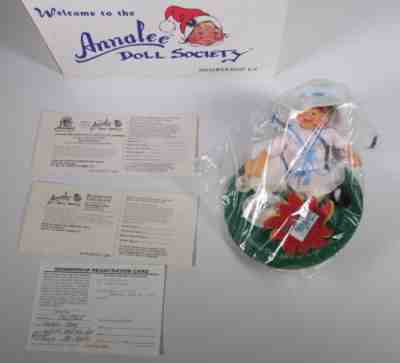 Annalee Society Membership Kit 7" 9662 Tea Time Logo Doll 1997 with Certificate